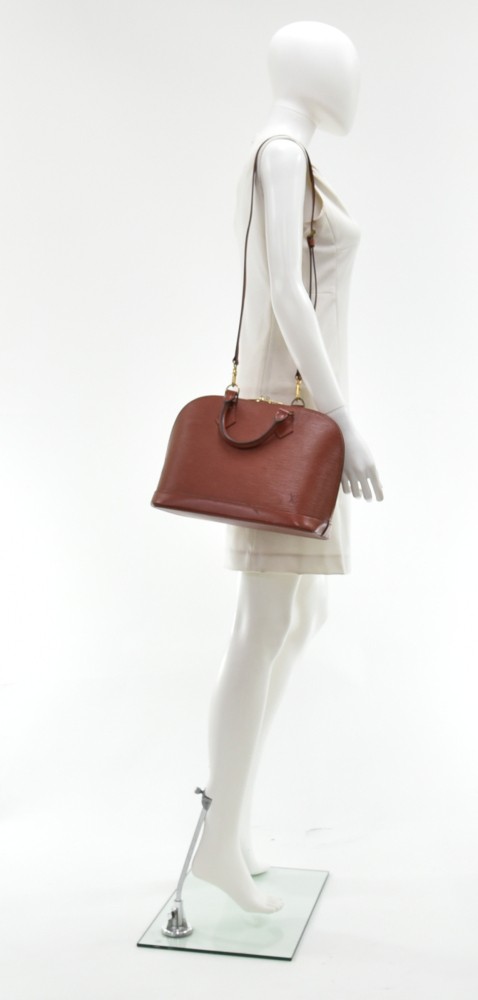 Louis Vuitton Kenyan Fawn Epi leather Monceau Top Handle Bag