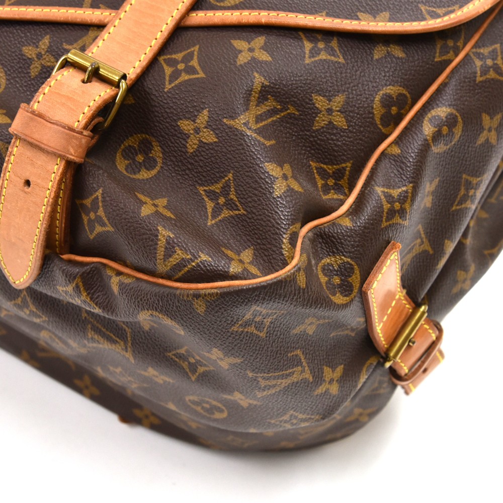 Louis Vuitton Monogram Saumur 43 XL Messenger Bag Brown
