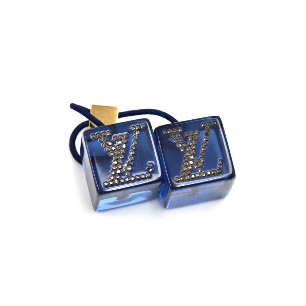 Louis Vuitton Louis Vuitton Red & Blue Lucite Cube LV Logo Crystal
