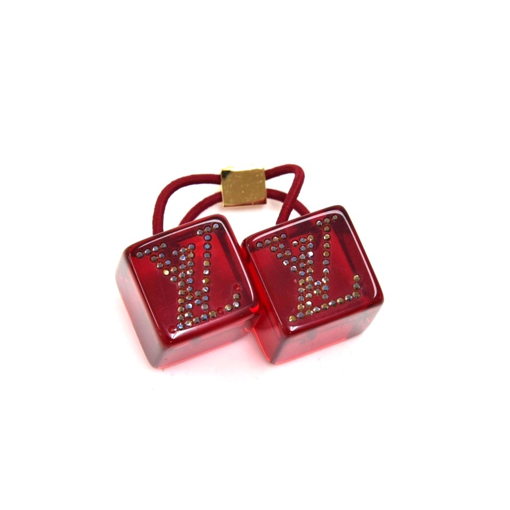 Louis Vuitton Logo Hair Cubes - Red Hair Accessories, Accessories