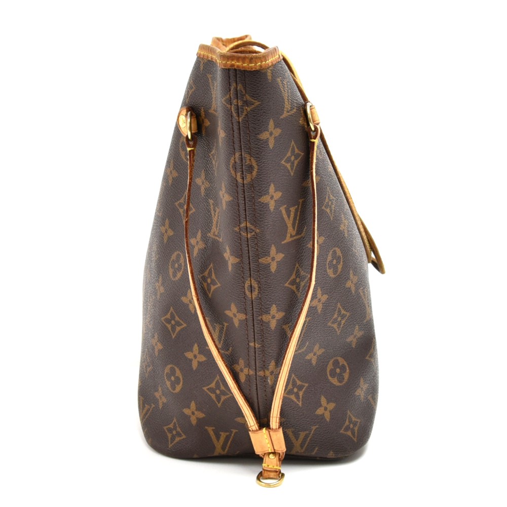 Louis Vuitton Neverfull MM Tote Handbag Monogram Canvas Gold Color Har –  EliteLaza