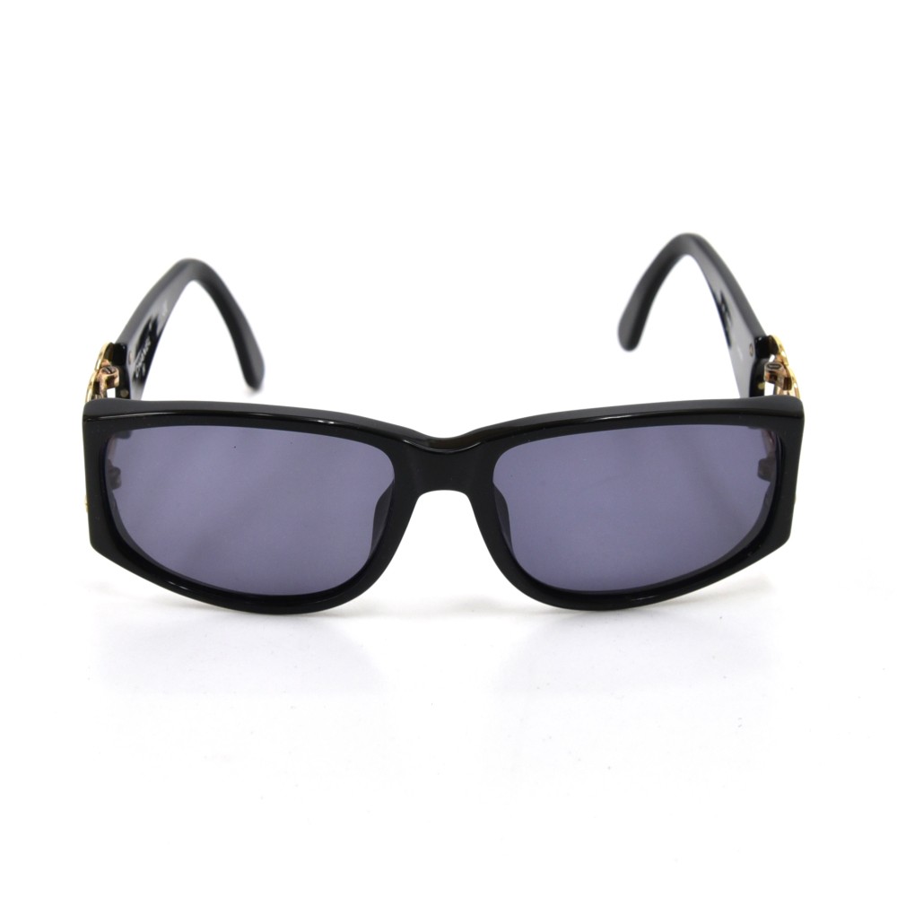 Chanel Vintage Chanel Black with Large Gold CC Logo