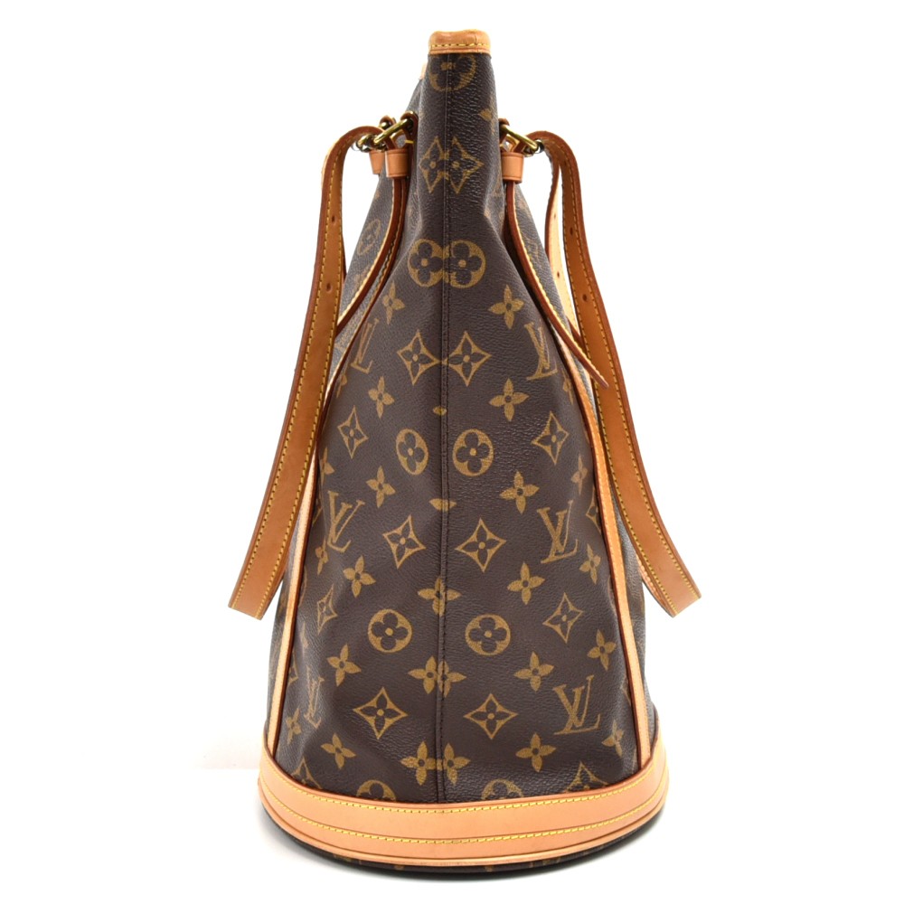 Louis Vuitton Brown Monogram Canvas Bucket GM Shoulder Bag Date Code DK3098