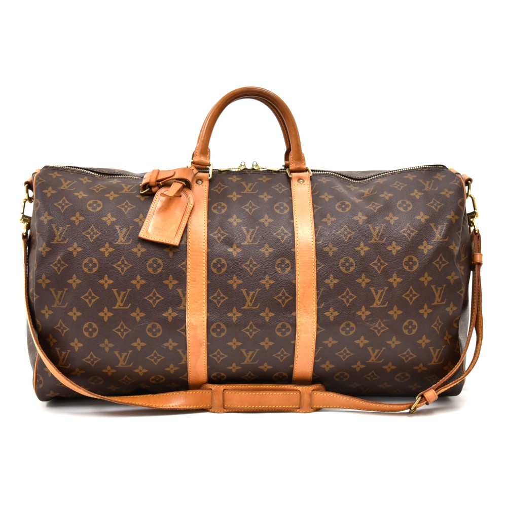 Louis Vuitton Keepall 55 Bandouliere Duffle Brown Canvas/Leather