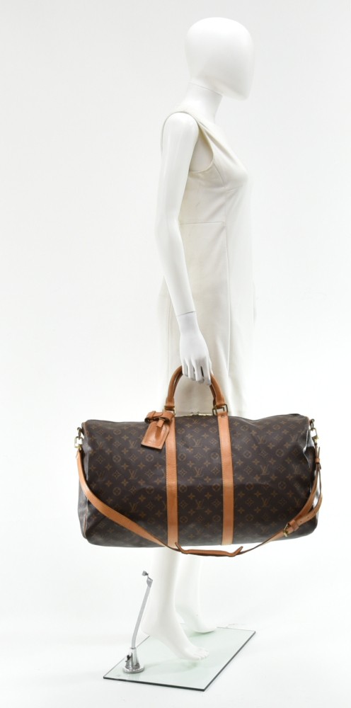 Louis Vuitton Vintage Keepall 55 Straw Leather ref.81498 - Joli Closet