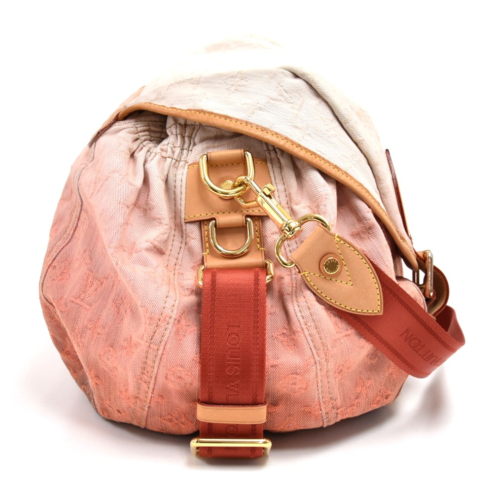 Louis Vuitton M95865 Pink/ Roseo Degraded Monogram Denim Sunrise GM  Messenger Bag
