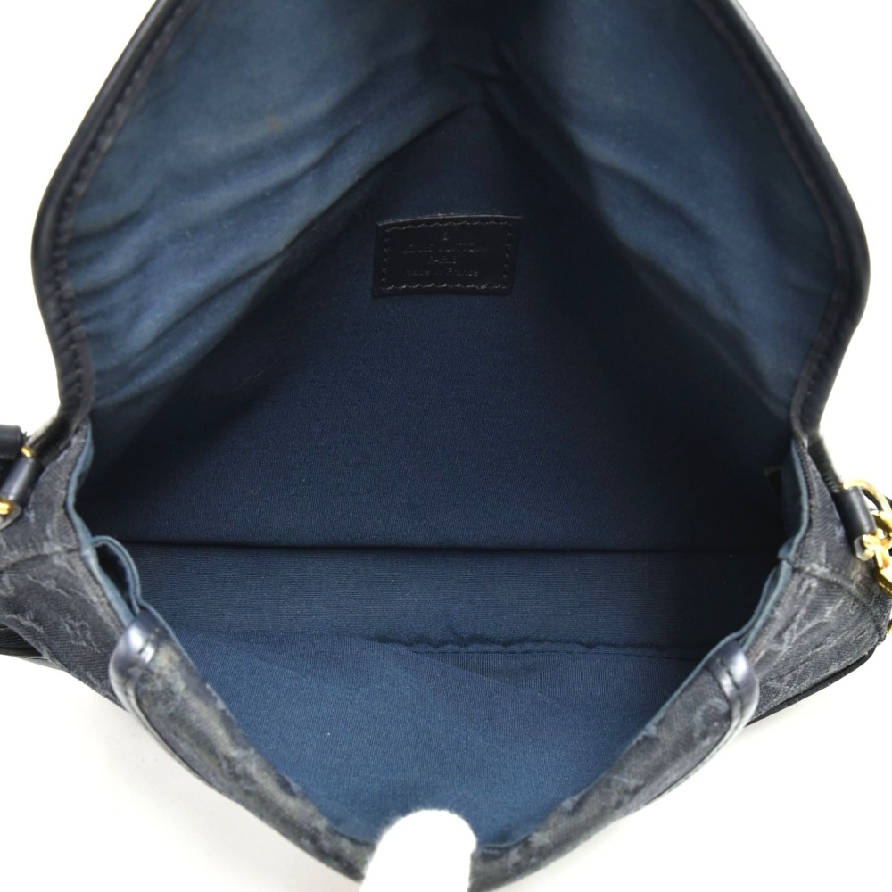 Louis Vuitton Vintage - Monogram Mini Lin Marie Bag - Blue Navy Brown -  Monogram Leather Handbag - Luxury High Quality - Avvenice