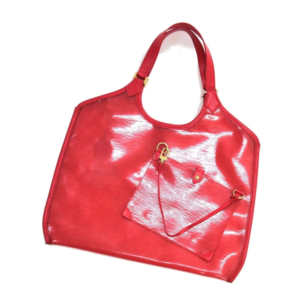 Louis Vuitton Translucent Red Epi Plage Lagoon Bay MM Clear Tote Bag 1 –  Bagriculture