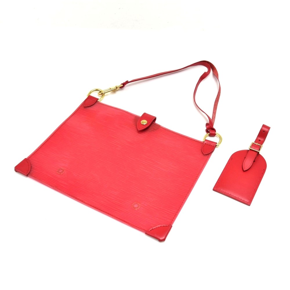 Louis Vuitton Clear Translucent Lagoon Bay Red Epi Plage Tote with Pou –  Bagriculture