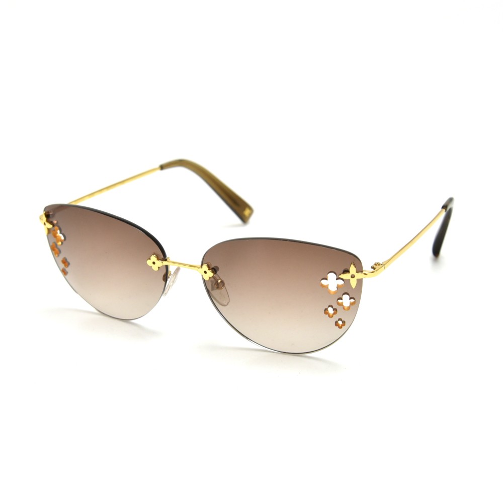 Authentic Louis Vuitton Gold with Gradient Blue Lenses Desmayo Monogram  Rimless Sunglasses - Sunglasses - Milpitas, California, Facebook  Marketplace