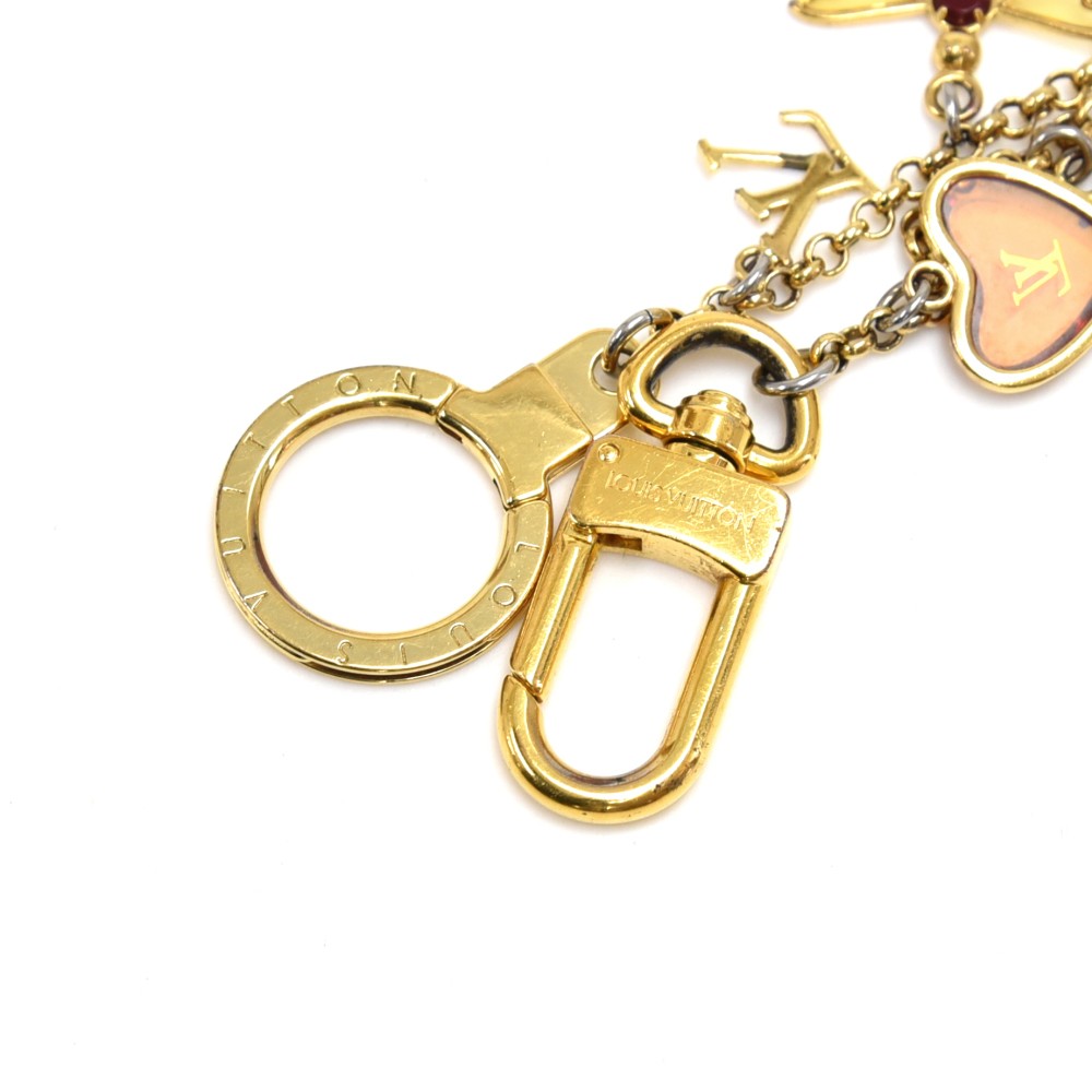 Louis Vuitton Bijoux de sac chaîne et porte clés Golden Metal ref