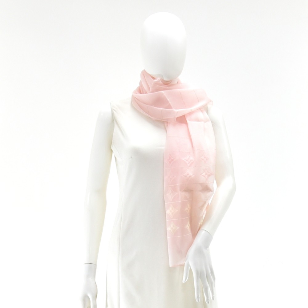 pre-loved] Louis Vuitton Ombre Silk Scarf - Pink