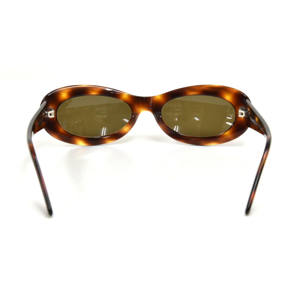 Chanel Vintage Chanel Oval Cat Eye Gold CC Logo Tortoise Shell