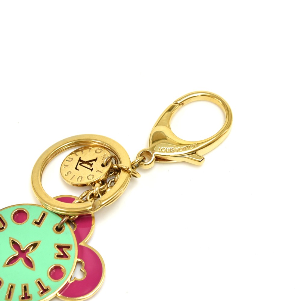 Louis Vuitton Pink Enamel Mini Speedy Keychain. Excellent
