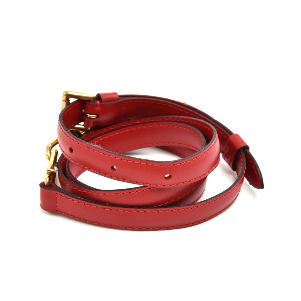 LOUIS VUITTON Shoulder Strap Bandouliere Logo 1.6 Adjustable Epi Cowhide  Leather Castilian Red J60007 Men Women