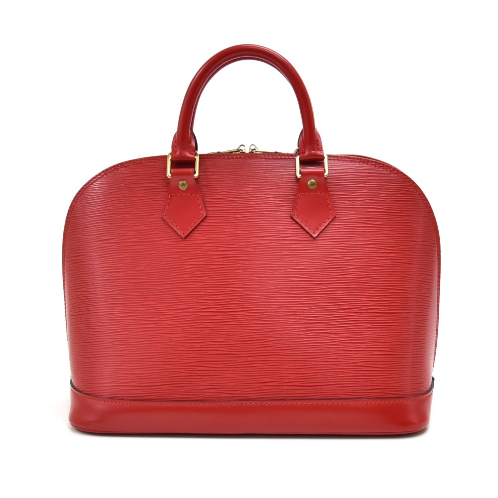 Louis Vuitton Louis Vuitton Alma Red Epi Leather Handbag
