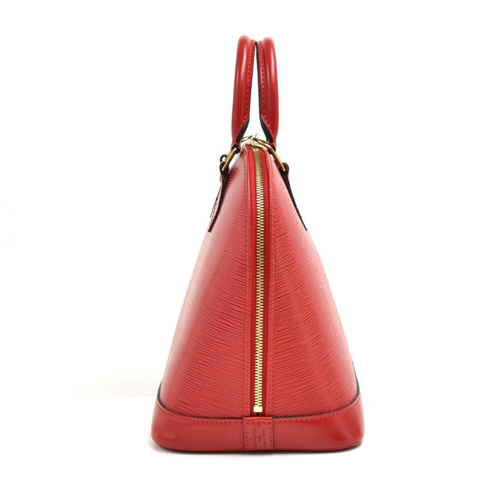 tas handbag Louis Vuitton Alma GM Epi Leather Red 2010 Handbag