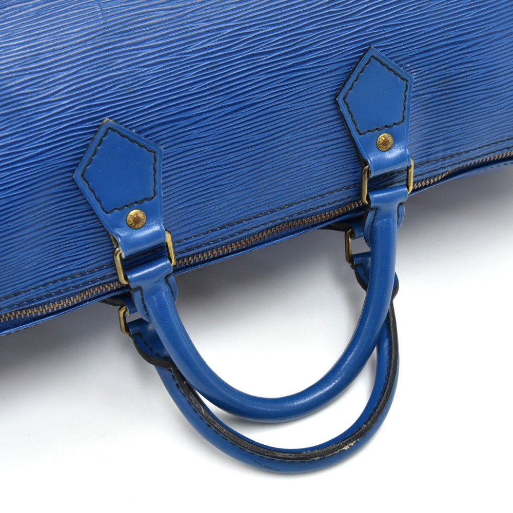Louis Vuitton Speedy 40 Blue epi leather ref.281250 - Joli Closet