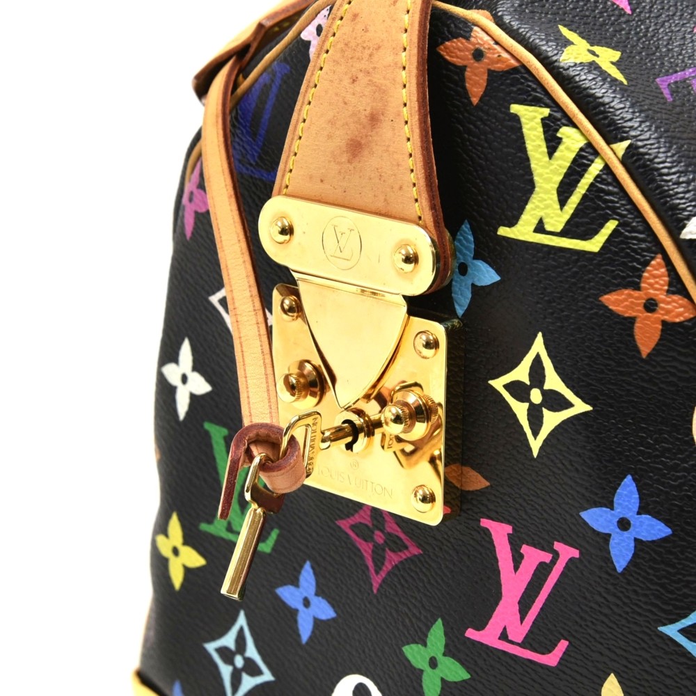 LOUIS VUITTON Monogram Multicolor Speedy 30 Noir Handbag W 31cm Japan [Used]