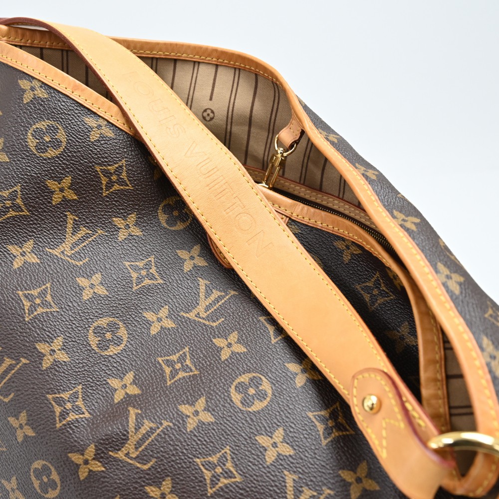 Louis+Vuitton+Delightful+Tote+GM+Brown+Leather+Zipper+Pocket for sale  online