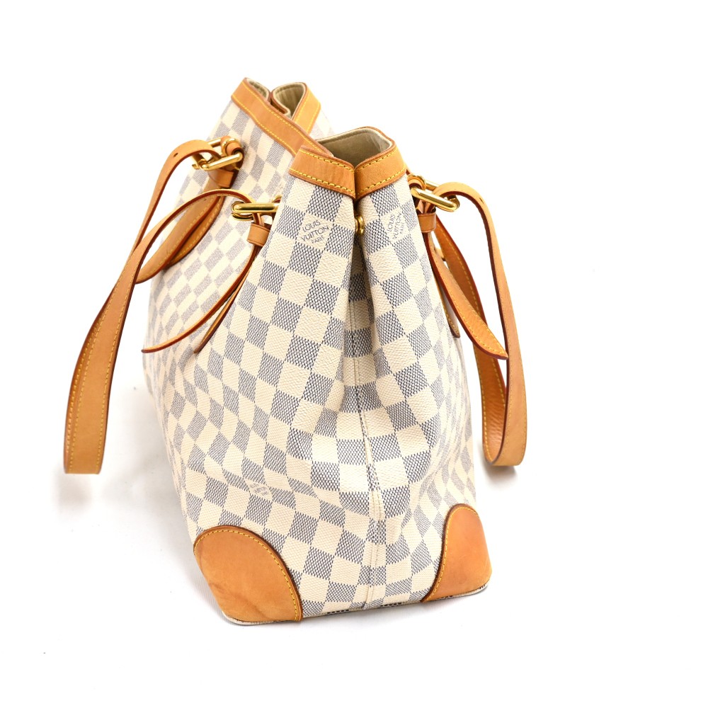 Louis Vuitton Damier Azur Hampstead Tote Bag color white used from japan  TES20