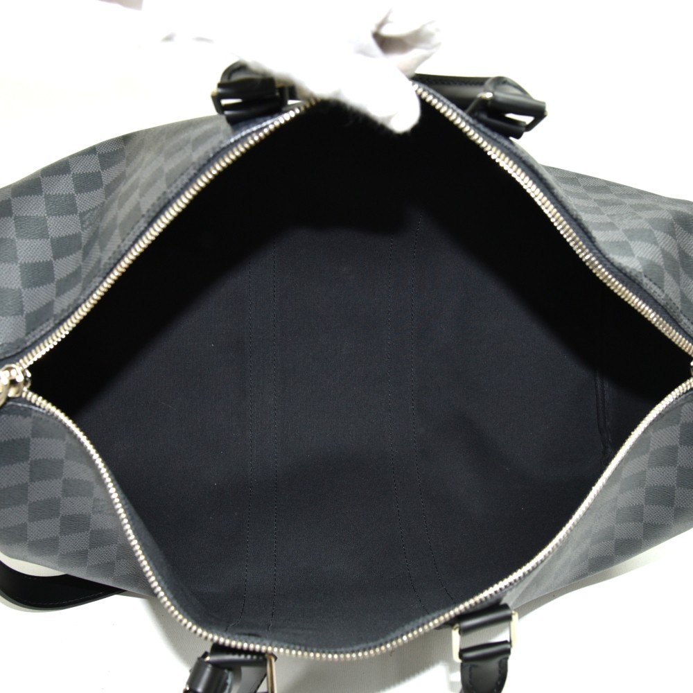 Louis Vuitton Black Damier Graphite Keepall Bandouliere 45 Strap Duffle  Leather ref.415199 - Joli Closet