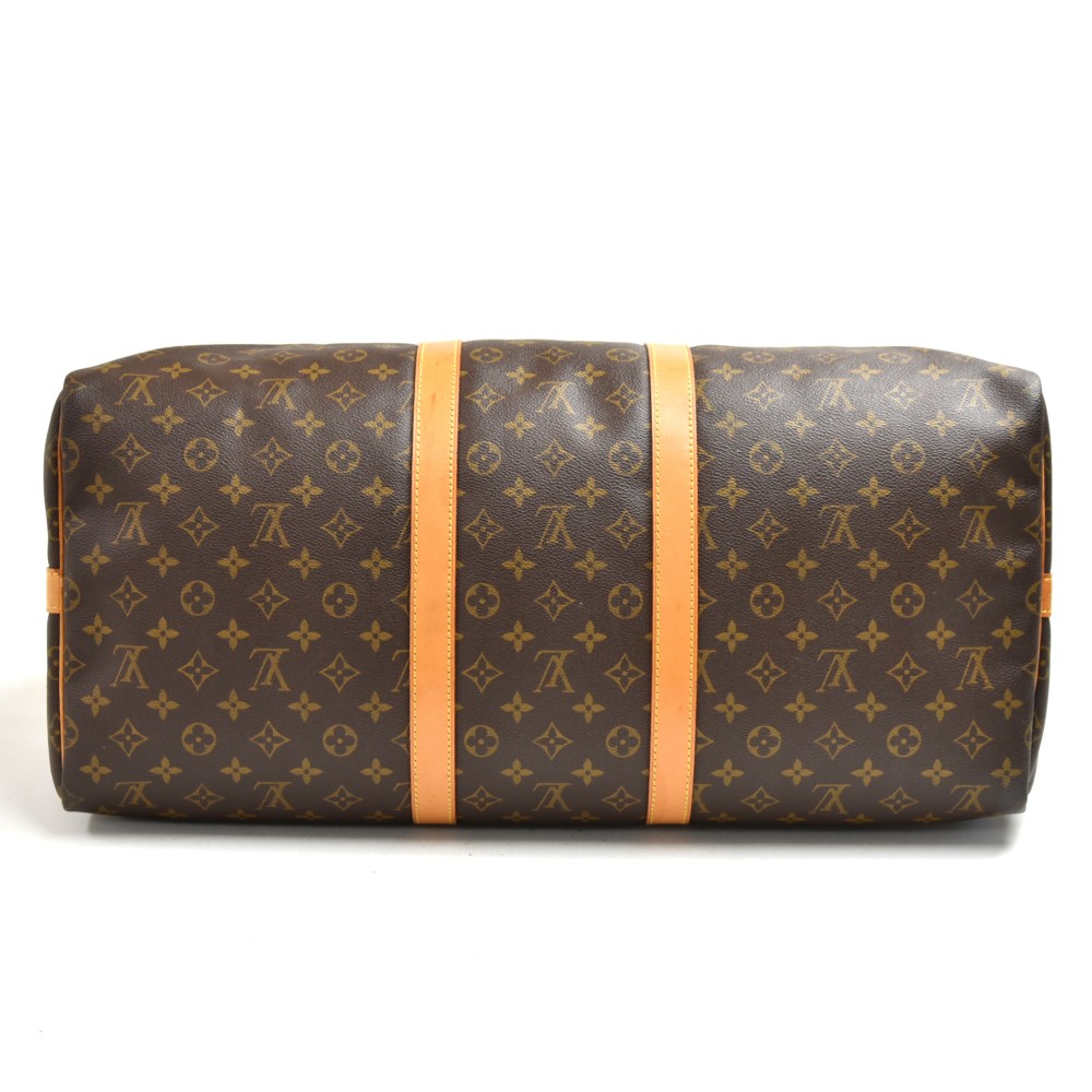 Louis Vuitton Keepall Bandouliere 55 Brown in Monogram Coated Canvas And  Cowhide Leather with Gold-tone - US