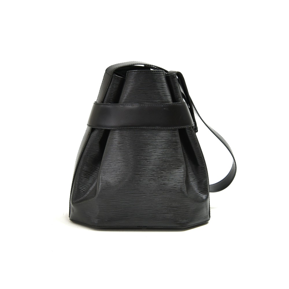 Louis Vuitton Black Epi Leather Noir Sac D'epaule with Pouch Twist Bucket  1L1118