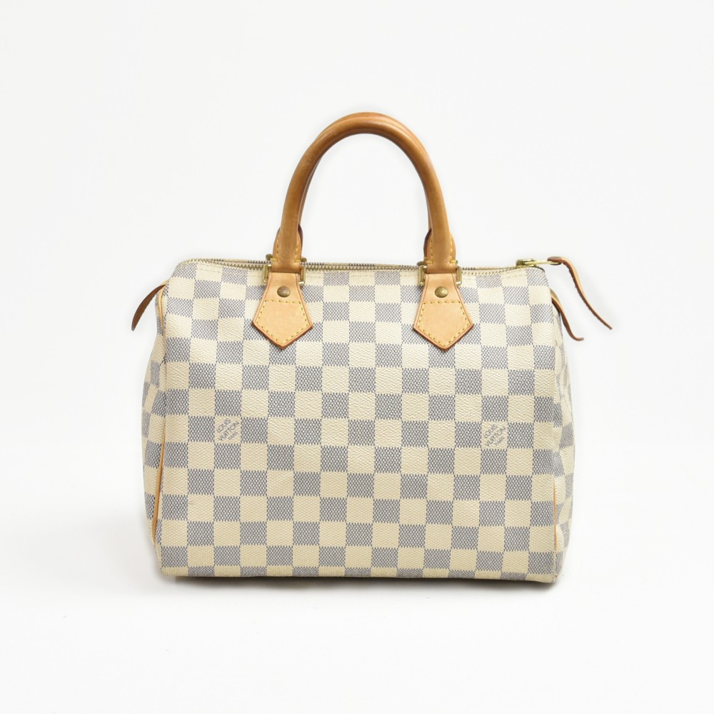 Louis Vuitton Vintage - Damier Azur Speedy 25 Bag - White - Damier