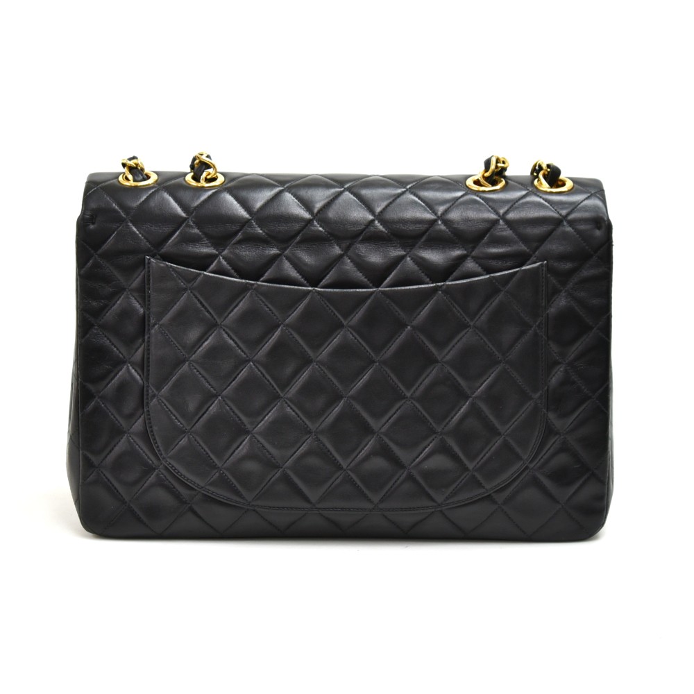 【ヴィンテージ】Rank:A☆Chanel Black Classic Maxi Series13 chanel_caviar_maxi_-_front.jpg