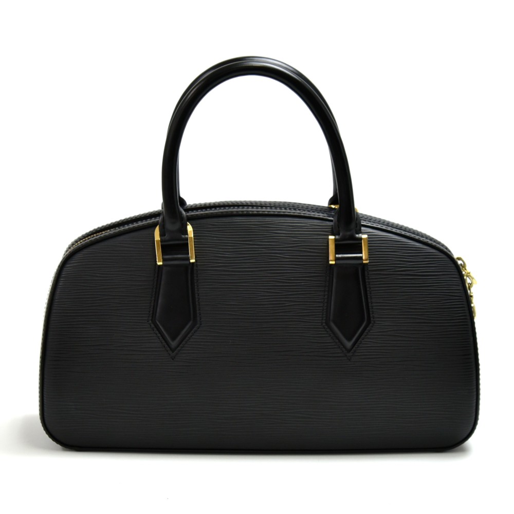 lv black leather handbag