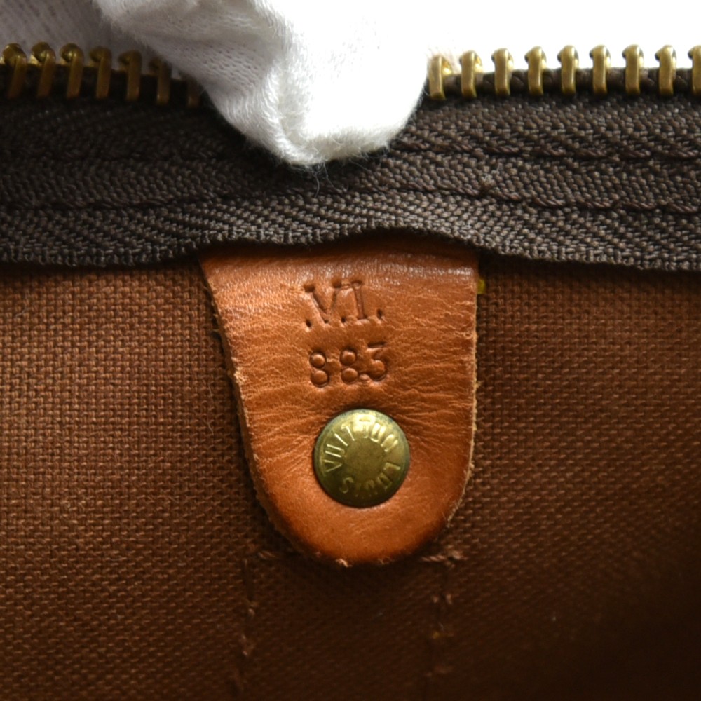 SOLD Louis Vuitton Monogram Keepall 50 Shoulder Strap Luggage Tag – Palm  Beach Vintage