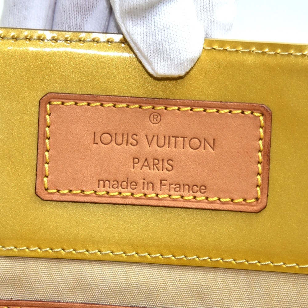 Louis Vuitton Reade GM 870967 Yellow-Green Monogram Vernis Leather Tote