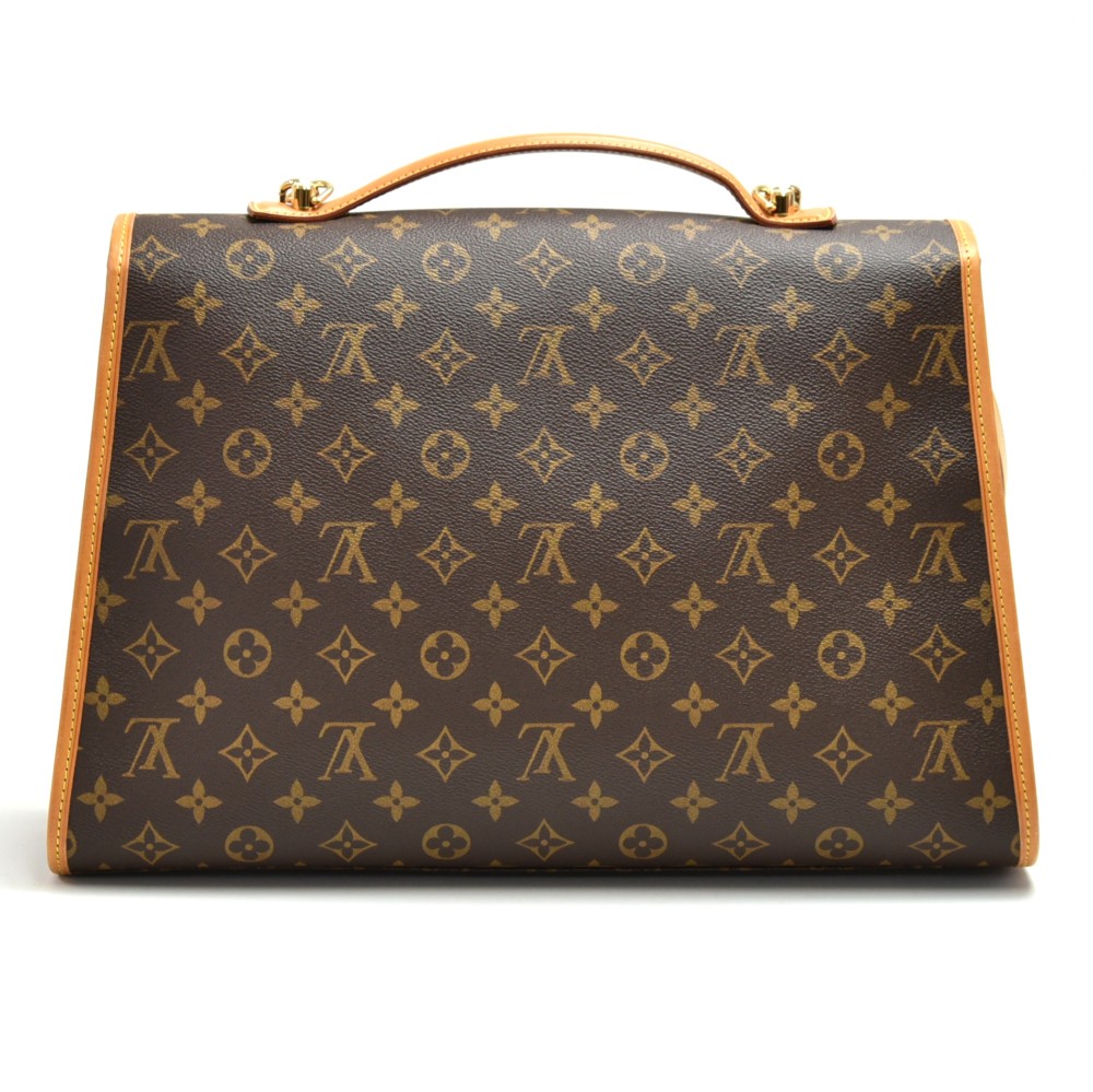 Louis Vuitton Beverly MM Monogram Canvas Briefcase Handbag +