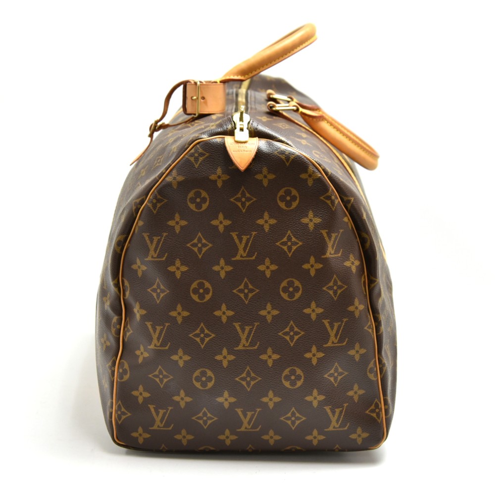 LOUIS VUITTON #42839 Monogram Canvas Keepall Bandouliere Duffle Bag – ALL  YOUR BLISS