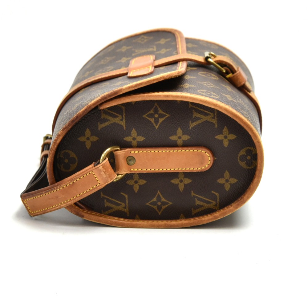 Louis+Vuitton+Marne+Shoulder+Bag+Brown+Leather for sale online