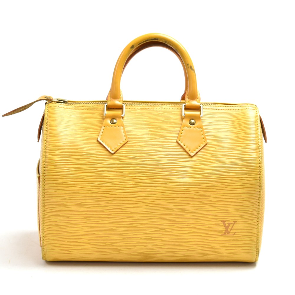 Louis Vuitton Vintage Louis Vuitton Speedy 25 Yellow Epi Leather City