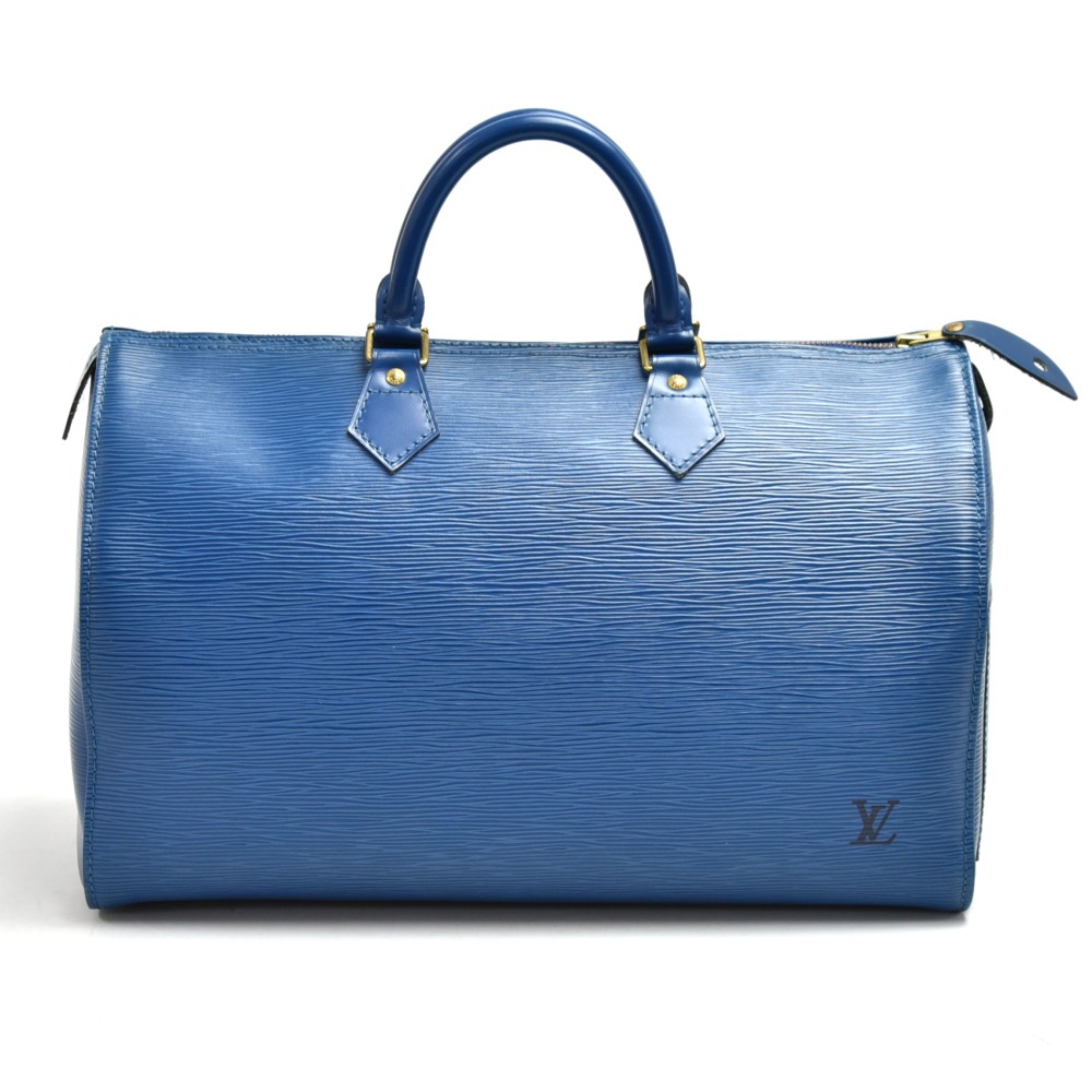 Louis Vuitton Speedy 35 Light blue Leather ref.137192 - Joli Closet