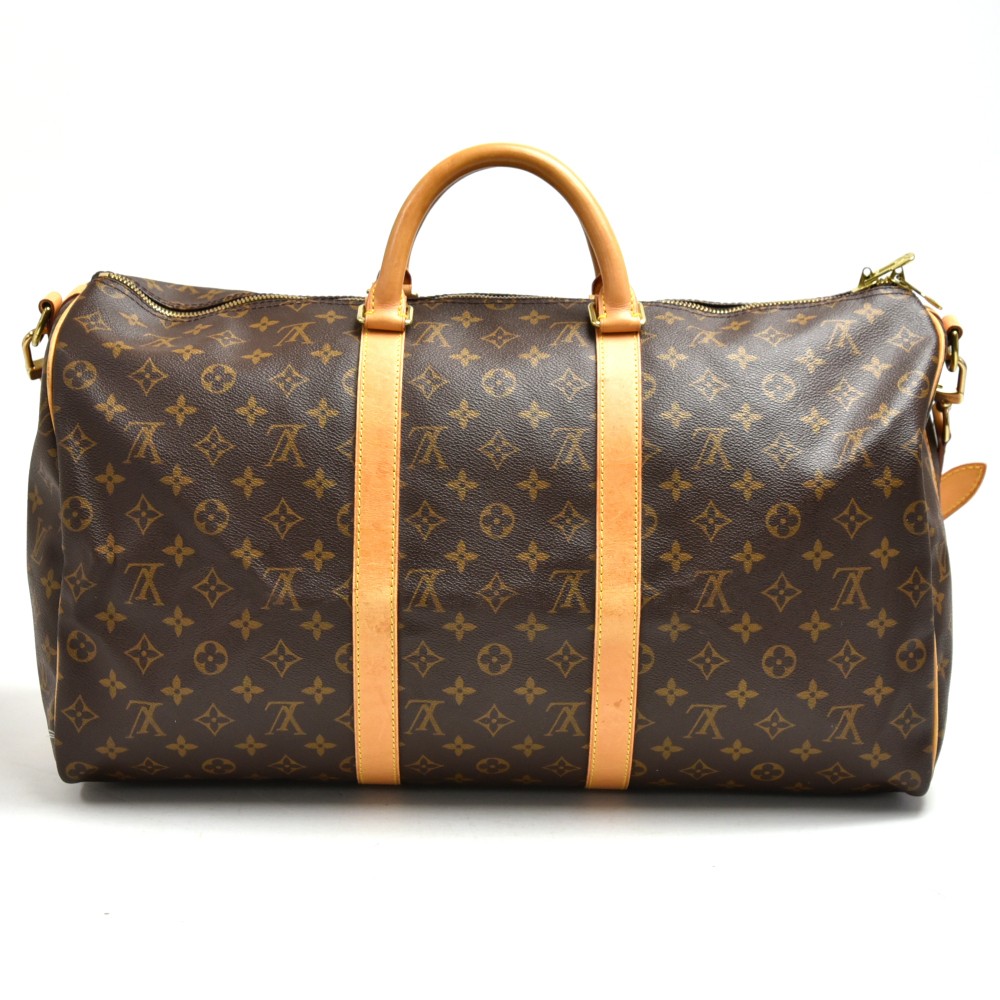 Louis Vuitton Keepall Bandouliere 25 (Blown Up) in Monogram Coated Canvas  And Cowhide Leather with Gold-tone - US