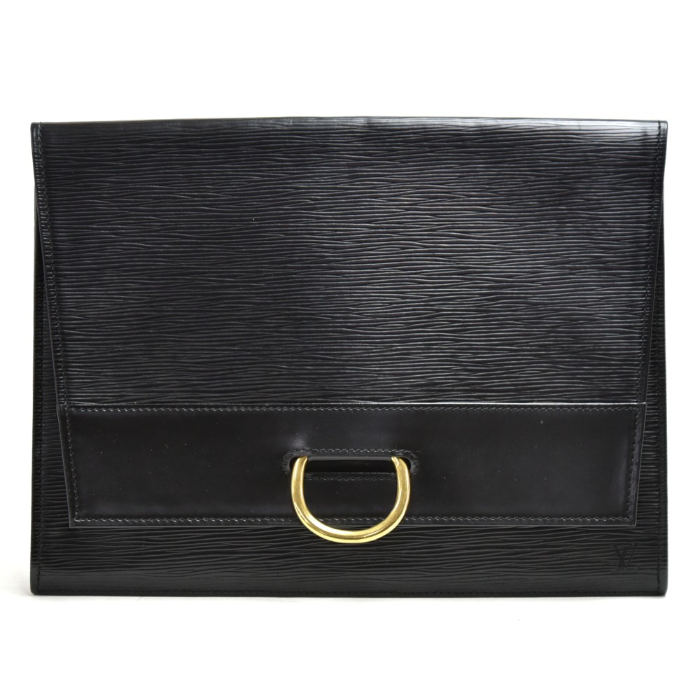 Heritage Vintage: Louis Vuitton Black Epi Leather Nocturne Clutch., Lot  #77019