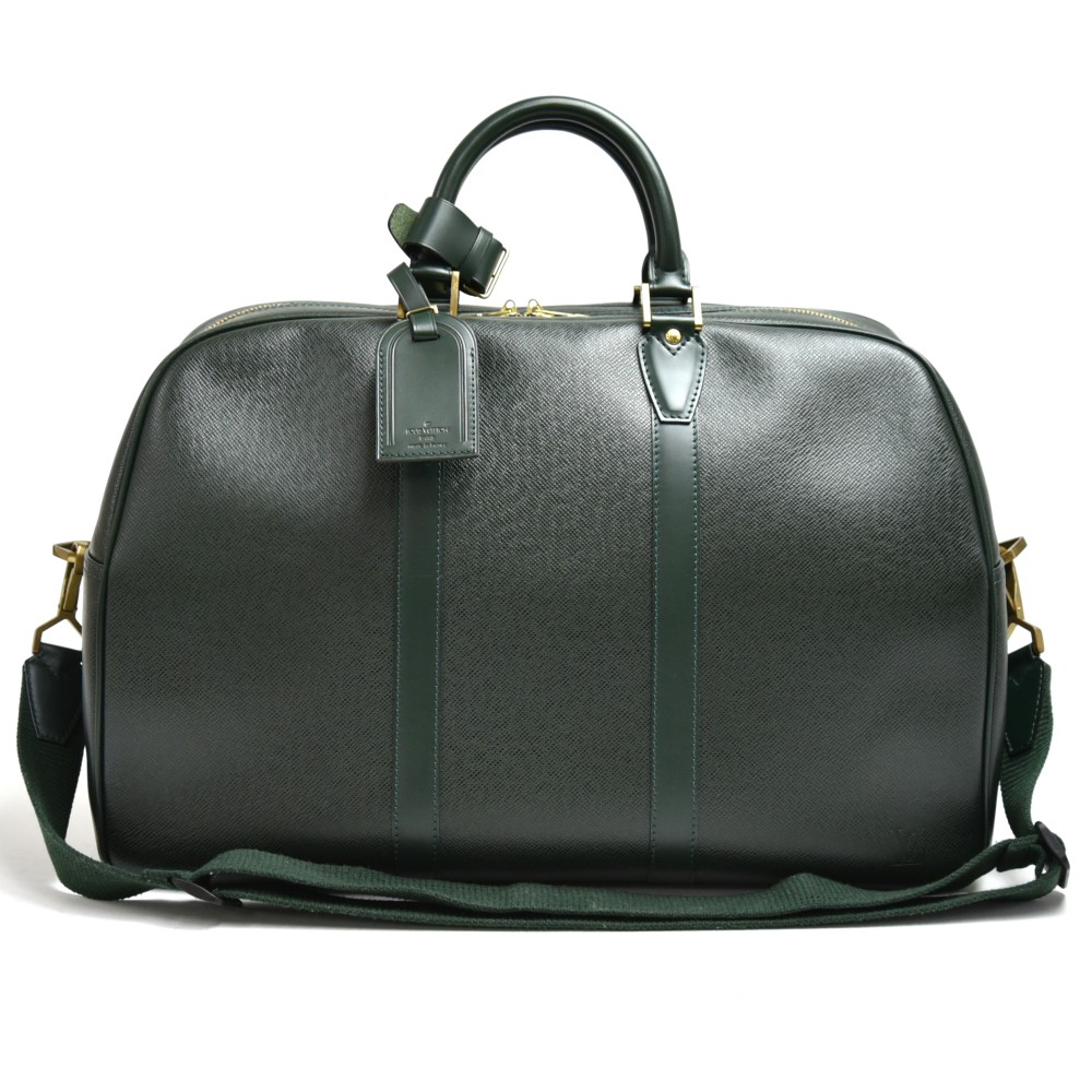 Louis Vuitton Kendall large model travel bag in green taiga leather