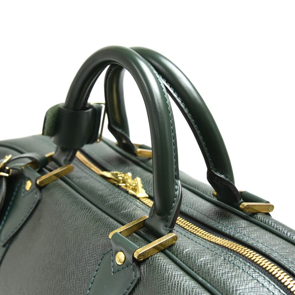 Louis Vuitton Rare Dark Green Leather Strap Taiga or EPI or Monogram 863116