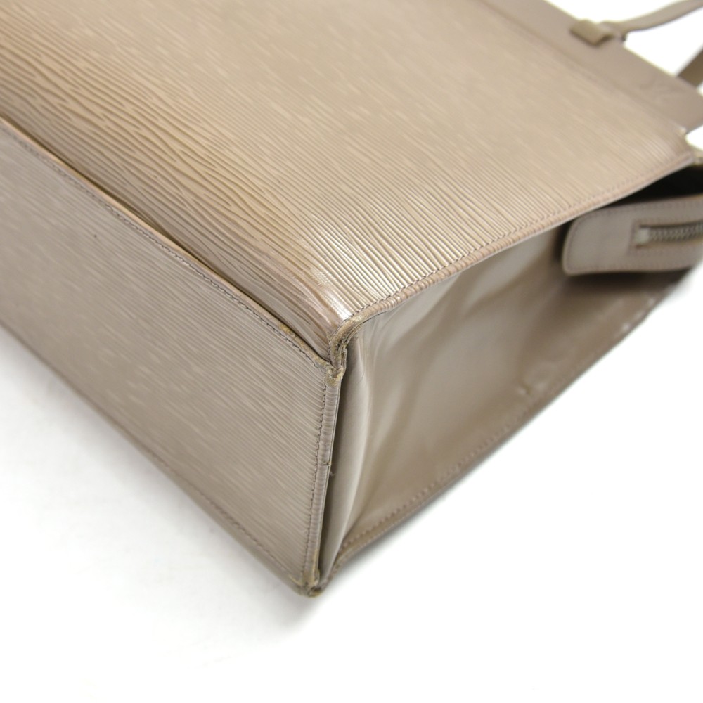LOUIS VUITTON CROISETTE PM EPI LEATHER BAG, top zip closure, two external  pockets one each side, two top leather handles, black fabric lining, gold  tone hardware, 31cm x 27cm H x 11cm.