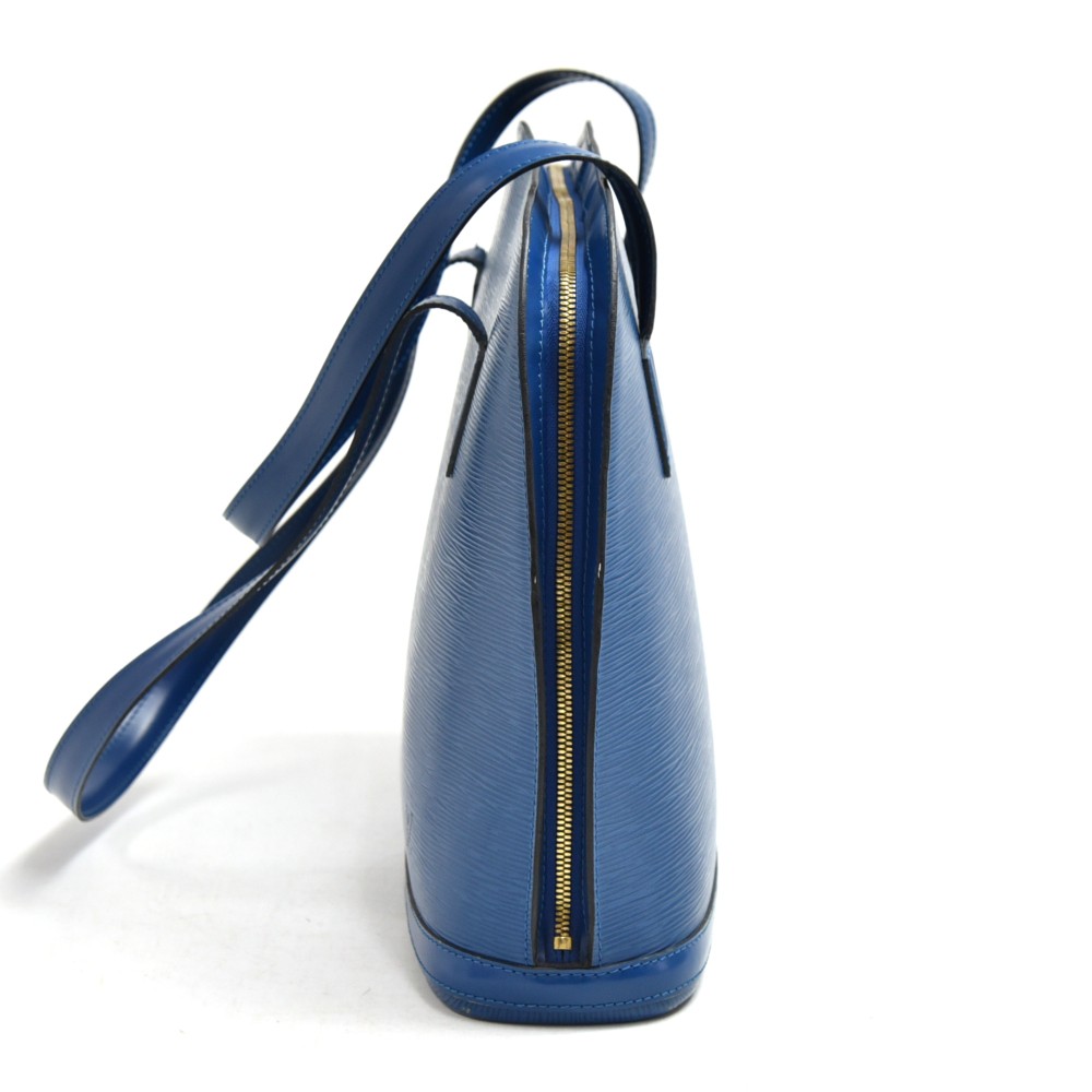 Louis Vuitton Epi Lussac Tote blue leather women bag