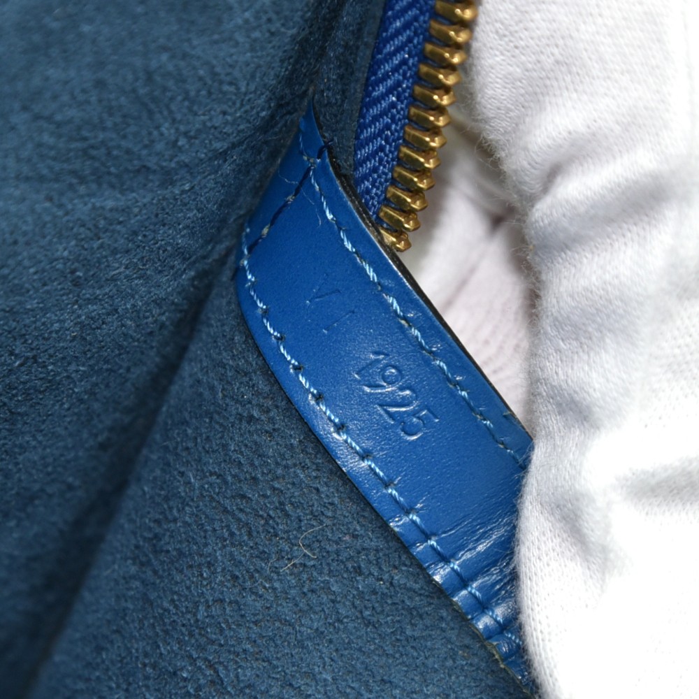 Louis Vuitton Epi Lussac Tote M52285 Blue Leather Pony-style