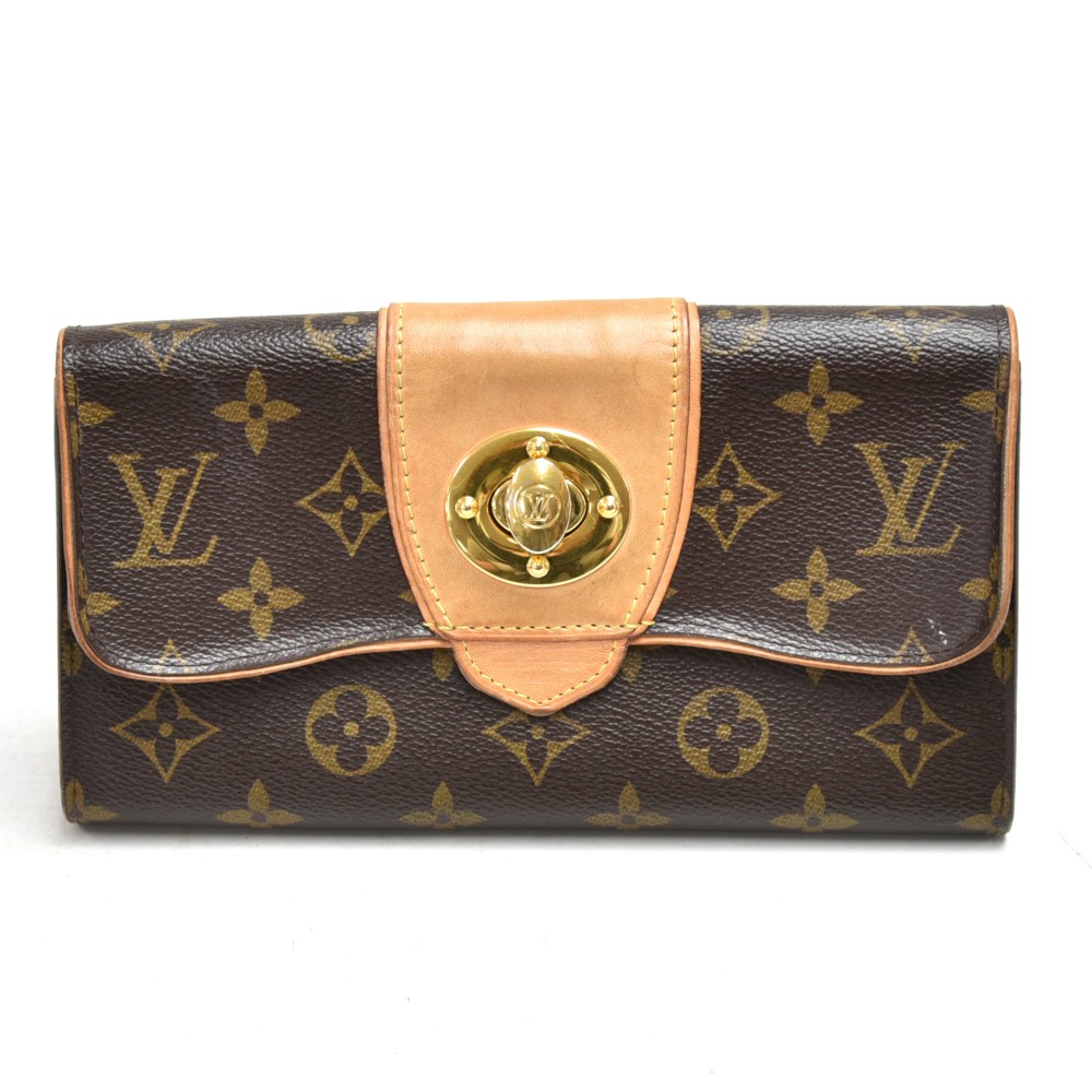 Louis Vuitton Boetie M63220 Brown Monogram Long Wallet 11505
