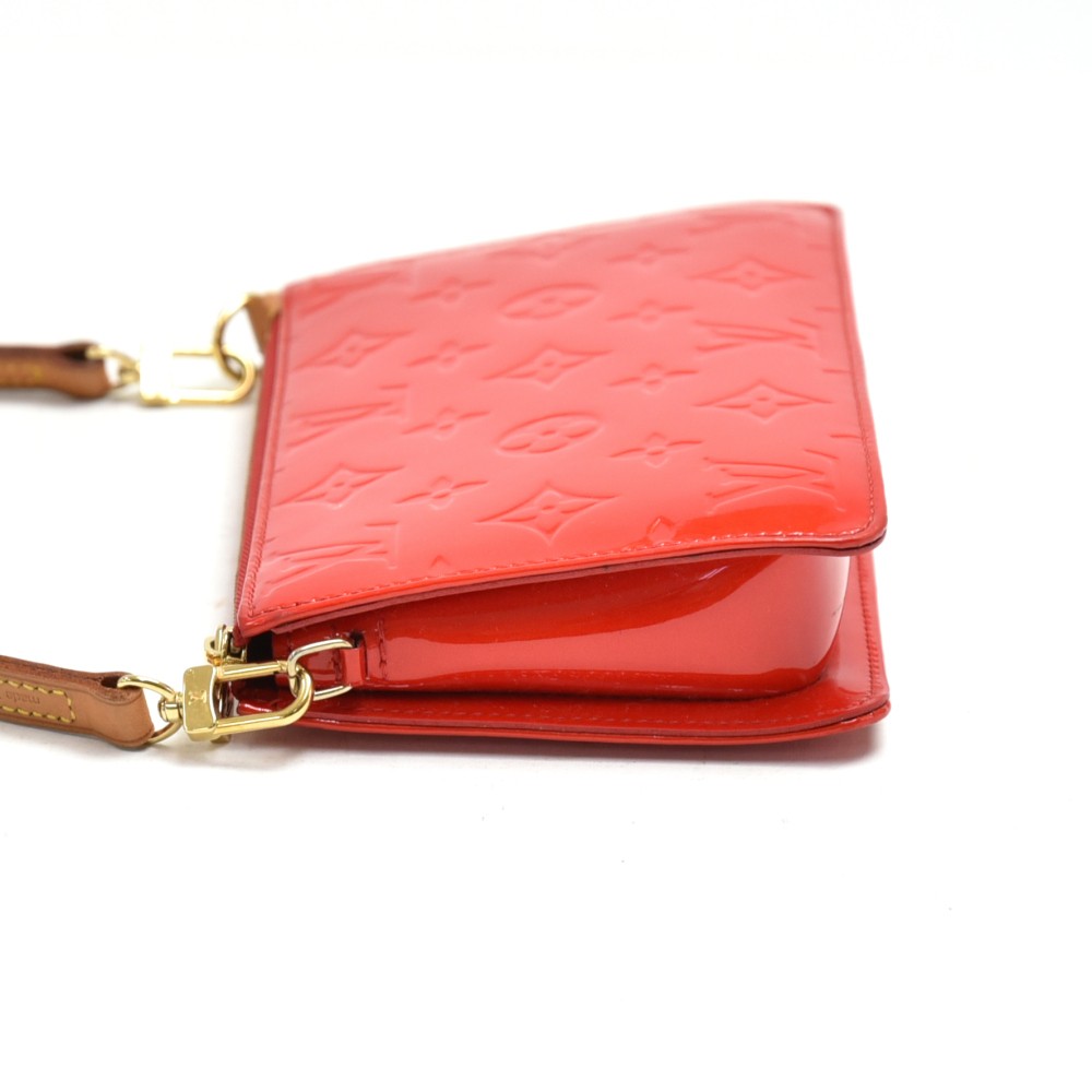 Louis Vuitton Red Monogram Vernis Lexington Pochette Bag – My