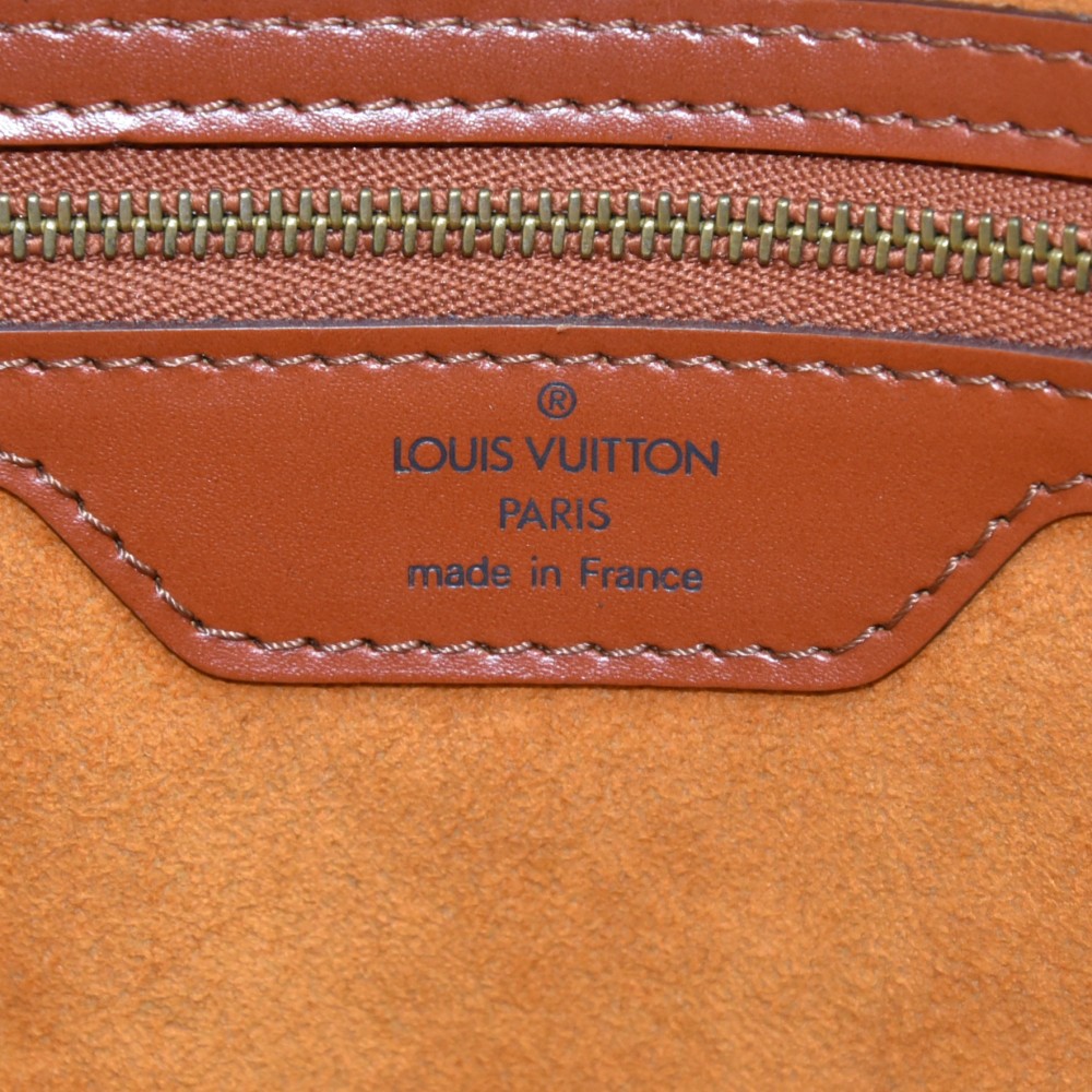 Louis Vuitton Epi Saint Jacques Zip Tote 869928 Brown Leather Shoulder Bag, Louis Vuitton