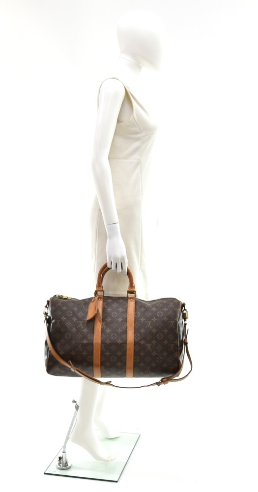 Louis Vuitton Monogram Keepall Bandouliere 45 Duffle with Strap 5LK0222 For  Sale at 1stDibs