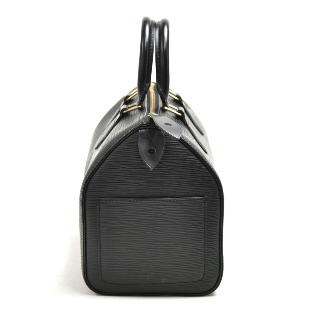 Louis Vuitton Black Epi Leather Speedy 25 Bag - AGL1468